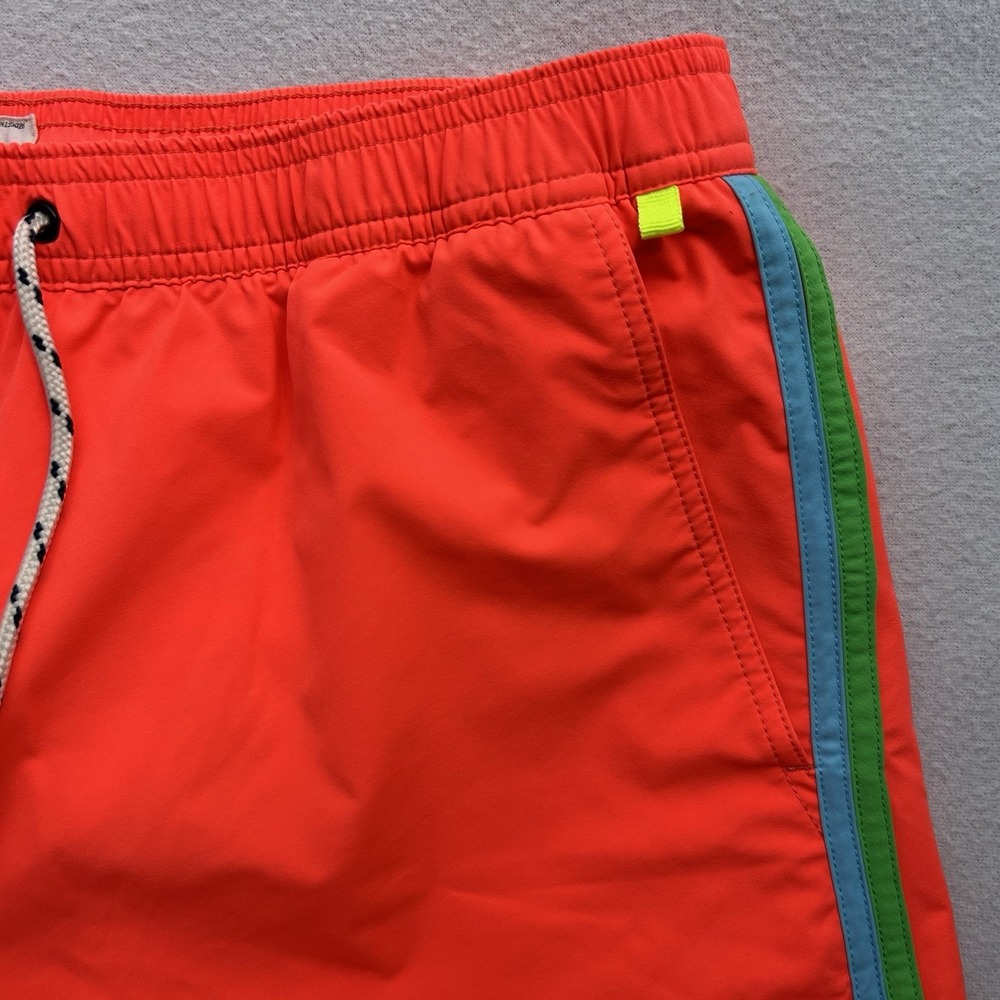 Psycho Bunny Rushup Electric Orange Neon Men's Water Swim Trunks Lined Large - Picture 4 of 12
